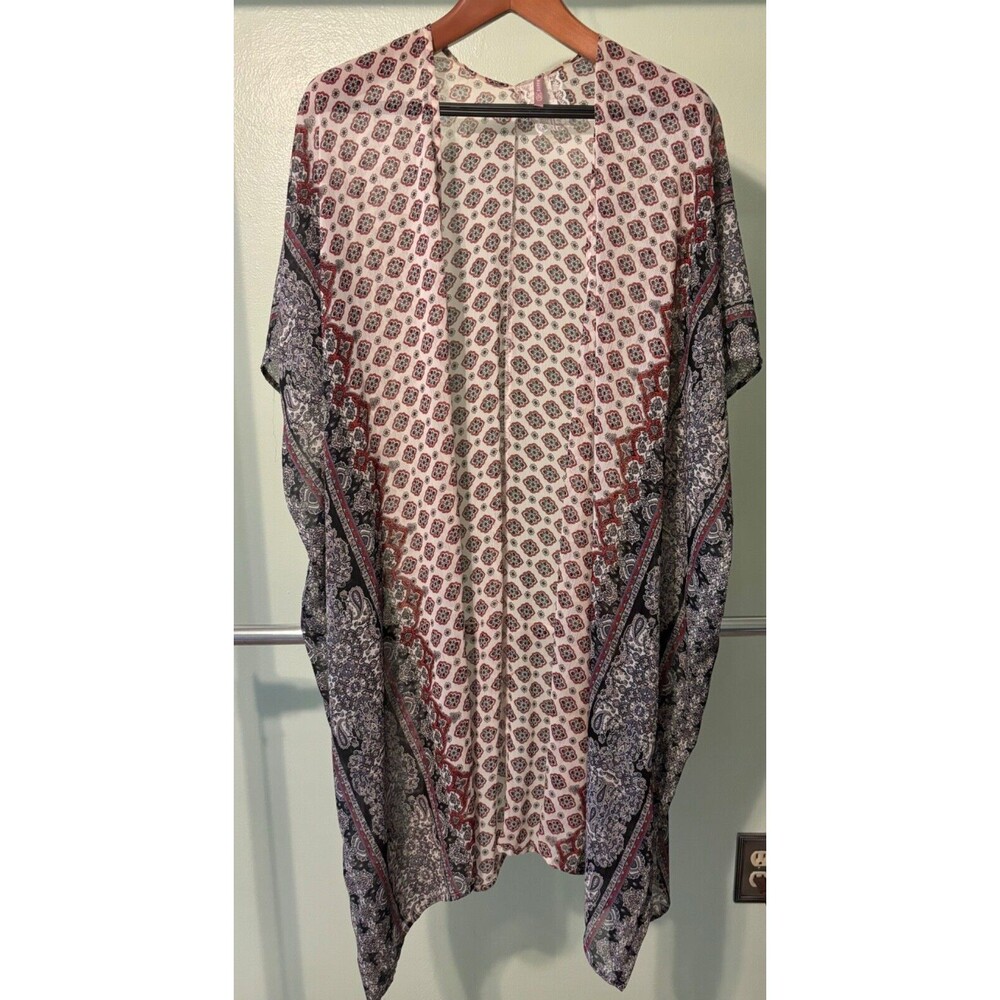 Mauve Lightweight GEO Boho Kimono ~ Made in USA‎ ~ SIze Large